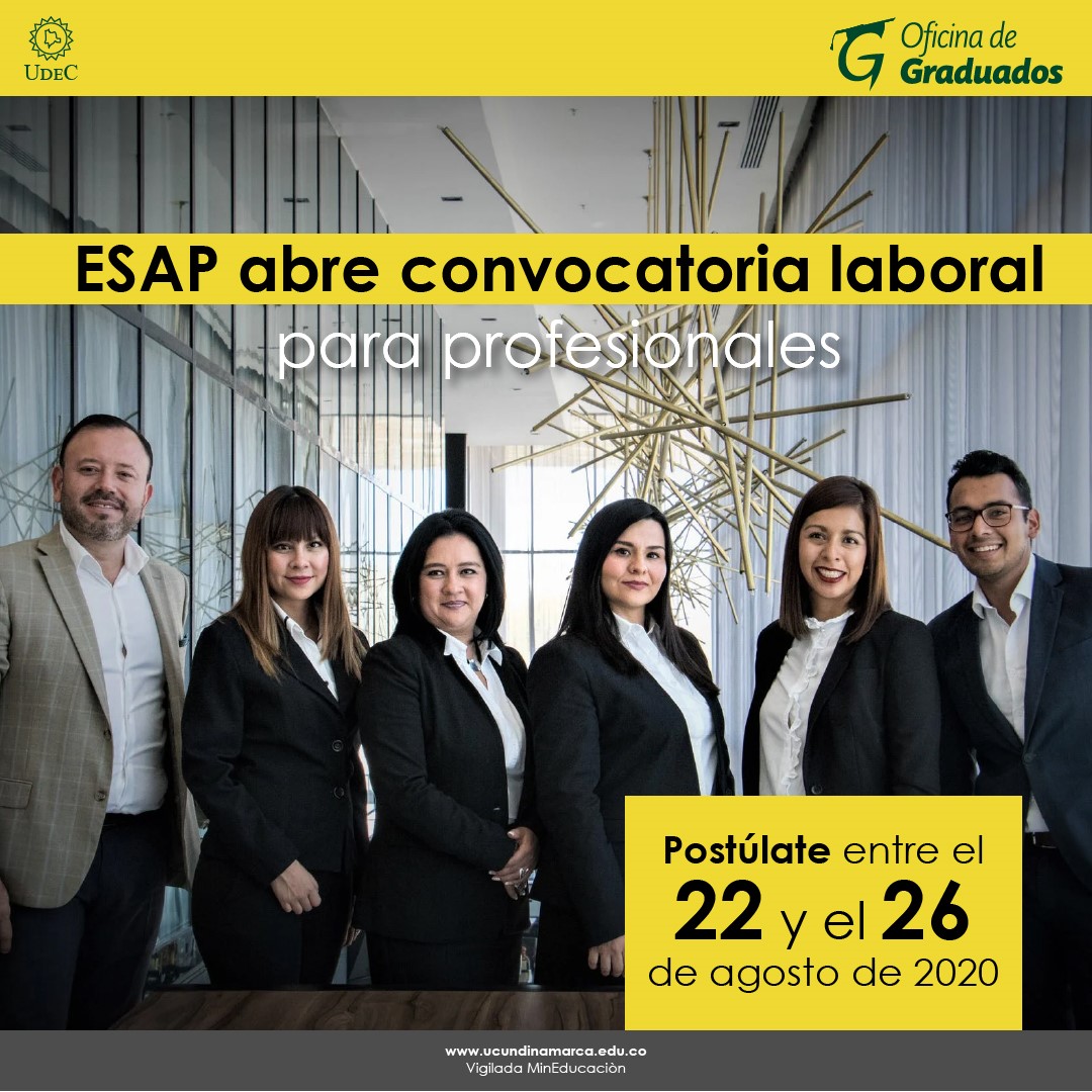 ESAP abre convocatoria laboral